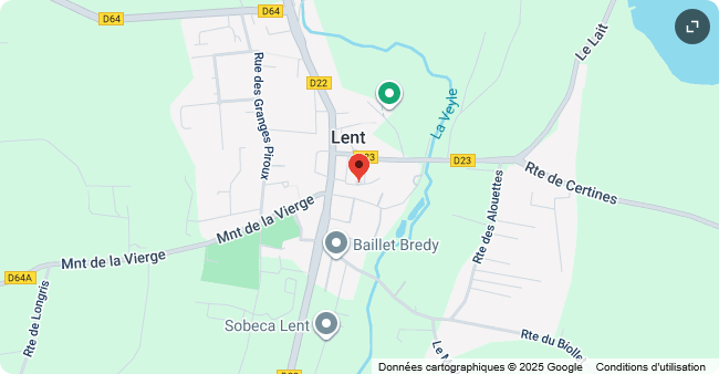 Carte du cabinet - 27 All. des Jardins, 01240 Lent